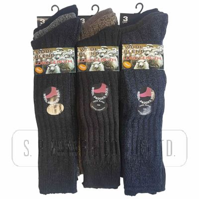 WOOL PADDED SOLE LONG BOOT SOCKS