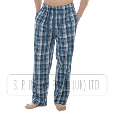 MENS SINGLE PACK CHECK COTTON LOUNGE PANTS