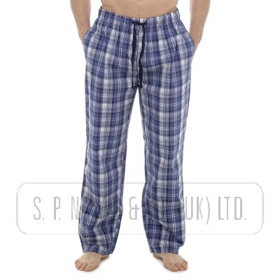 MENS SINGLE PACK CHECK COTTON LOUNGE PANTS