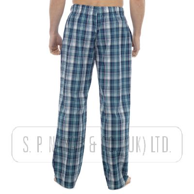 MENS SINGLE PACK CHECK COTTON LOUNGE PANTS