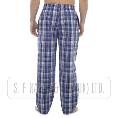 MENS SINGLE PACK CHECK COTTON LOUNGE PANTS