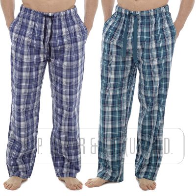 MENS SINGLE PACK CHECK COTTON LOUNGE PANTS