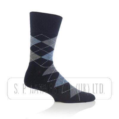 ARGYLE, BLACK.